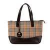 Burberry Haymarket Check Canvas Handbag Secondhand