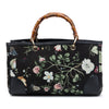 Gucci Medium Canvas Flora Knight Bamboo Shopper Satchel Secondhand