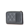 Chanel CC Quilted Lambskin Zip Around Card Holder Secondhand