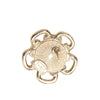 Chanel CC Gold Plated Resin Flower Push Back Earrings Secondhand