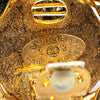 Chanel Gold Plated CC Rhinestones Clip on Earrings Secondhand