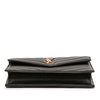 Saint Laurent Chevron Leather Cassandre Envelope Chain Wallet Secondhand