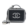 Chanel Small Caviar Striped CC Filigree Vanity Case Secondhand