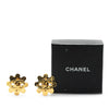 Chanel Gold Plated CC Flower Clip On Earrings Secondhand