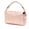 Fendi Zucca Embossed Metallic Leather Baguette Satchel Secondhand