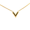 Louis Vuitton Gold Plated Essential V Necklace Secondhand