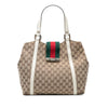 Gucci GG Canvas Web New Ladies Tote Secondhand
