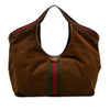 Gucci Large GG Suede Web Giglio Tote Secondhand