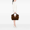 Gucci Large GG Suede Web Giglio Tote Secondhand