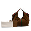 Gucci Large GG Suede Web Giglio Tote Secondhand