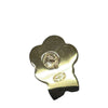 Chanel Gold Plated Enamel CC Camelia Brooch Secondhand