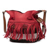 Burberry Small Mega Check Canvas and Suede Fringe Belgrove Bucket Bag Secondhand