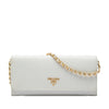 Prada Saffiano Lux Wallet On Chain Secondhand