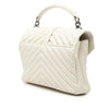 Saint Laurent Medium Quilted Chevron Sheepskin College Satchel Secondhand