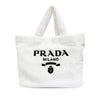 Prada Spugna Terry Cloth Logo Tote Secondhand