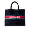 Dior Large Velvet Embossed Book Tote Secondhand
