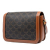 Celine Classique Triomphe Coated Canvas and Calfskin Triomphe Crossbody Secondhand
