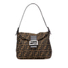 Fendi Zucca Canvas Double Flap Shoulder Bag Secondhand