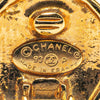 Chanel Gold Plated CC Round Clip On Earrings Secondhand