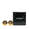 Chanel Gold Plated CC Round Clip On Earrings Secondhand