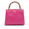 Gucci Small Calfskin Bamboo Shopper Satchel Secondhand