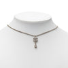 Chanel CC Brass and Strass Cube Pendant Necklace Secondhand