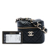 Chanel CC Quilted Lambskin Cube Wristlet Vanity Case Secondhand