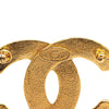 Chanel Gold Plated Embossed Mini CC Brooch Secondhand