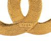 Chanel Gold Plated Embossed Mini CC Brooch Secondhand