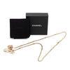 Chanel CC Gold Plated Strass and Faux Pearl Flower Pendant Necklace Secondhand