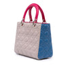 Dior Medium Tricolor Lambskin Cannage Lady Dior Secondhand