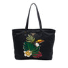 Prada Saffiano Trimmed Tessuto Parrot Applique Tote Secondhand