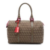 Fendi Zucchino Canvas Forever Bauletto Boston Bag Secondhand