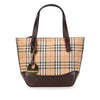 Burberry Haymarket Check Canvas Handbag Secondhand