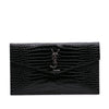 Saint Laurent Croc Embossed Patent Leather Uptown Pouch Secondhand