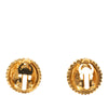 Chanel CC Gold Plated Round Clip On Earrings Secondhand