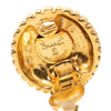 Chanel CC Gold Plated Round Clip On Earrings Secondhand