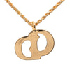 Dior Gold Plated CD Logo Pendant Necklace Secondhand