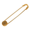 Hermès Gold Plated Clou de Selle Safety Pin Brooch Secondhand