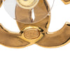 Chanel CC Gold Plated Resin Push Back Earrings Secondhand