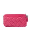 Chanel CC Quilted Lambskin Double Zip Clutch On Chain Secondhand