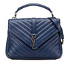 Saint Laurent Medium Monogram Chevron Sheepskin College Bag Secondhand