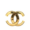 Chanel Gold Plated CC Brooch Secondhand