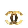 Chanel Gold Plated CC Brooch Secondhand