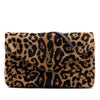 Saint Laurent Large Pony Hair Leopard Print Cassandre Pouch on Chain Secondhand