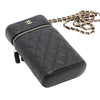 Chanel CC Quilted Caviar Phone Holder With Chain Secondhand