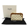 Celine Triomphe Coated Canvas Clutch On Chain Secondhand