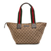 Secondhand Gucci GG Canvas Web Tote
