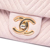 Chanel Medium Chevron Wrinkled Calfskin Medallion Charm Flap Secondhand