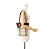 Burberry Velvet Trimmed House Check Canvas Tote Secondhand